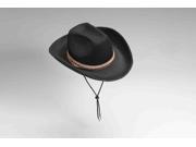 Black Western Cowboy Adult Costume Felt Hat One Size