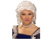 Women s White Colonial Style Adult Costume Wig One Size