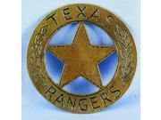 Texas Ranger Costume Pin Badge One Size