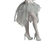 Ghost White Tattered Costume Tutu Adult One Size Fits Most