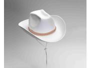 White Western Cowboy Adult Costume Felt Hat One Size