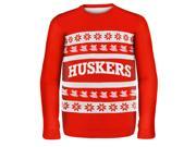 Nebraska Wordmark NCAA Ugly Sweater Large