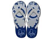 Indianapolis Colts NFL Womens Paint Splatter Flip Flops Small 5 6