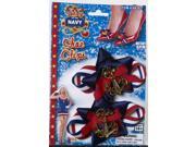 Lady In The Navy Patriotic Costume Bow Shoe Clip Set One Size