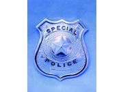 Special Police Badge Silver Costume Accessory