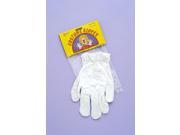 White Circus Clown Adult Costume Gloves