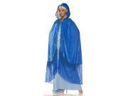 Medieval Fantasy Sapphire Blue Adult Costume Cape One Size