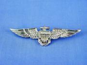 Aviator Pilot Costume Accessory Pin Silver One Size