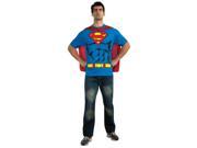 DC Superman T Shirt Cape Costume Kit Adult Medium