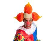 Evil Clown Bozo Adult Costume Wig Orange