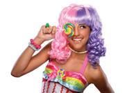 Lollipop Costume Wig Adult Pink Purple One Size