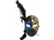 Belavito Mardi Gras Costume Mask Blue Eye One Size