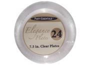 7.5 Elegance Clear Plastic Plates In Sets Of 24