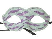 Naughty Petite Mardi Gras Costume Mask Purple Silver