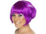 Babe Adult Costume Short Bob Purple Wig
