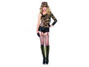 Camo Doll Army Girl Adult Costume Large