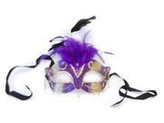 Tamire Costume Mask With Gold Chain Purple Gold