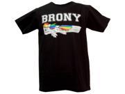 Brony Swoosh Color Men s T Shirt Black X Large