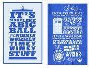 Doctor Who Timey Wimey Tea Towels