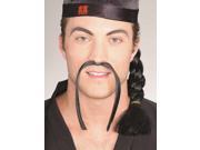 6 Long Chinese Mandarin Adult Black Costume Moustache