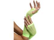 80 s Neon Green Fishnet Gloves Costume Accessory