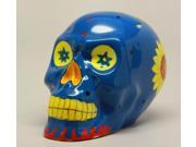 Blue Day of the Dead Skull Statue