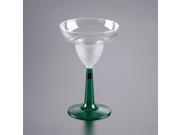 2 Piece 12 oz Clear Margarita Glass With Green Base Pack Of 12