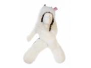 Wolf Costume Hat With Mittens White