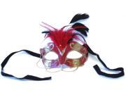Tamire Costume Mask With Gold Chain Red Gold