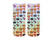 Living Royal Photo Print Ankle Socks Food Emoji