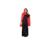 Ghost Adult Costume 3 4 Tattered Red Cape One Size