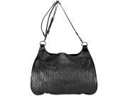 Bottega Veneta Woven Black Leather Extra Large Shoulder Bag 180180 VCCE 1000