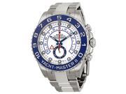 Rolex Yacht Master II White Dial Blue Bezel Steel Automatic Mens Watch 116680WAO