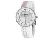 Momo Design Jet Pearl Zirconia Dial Rubber Strap Ladies Watch MD3187SS 41