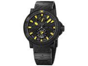 Ulysse Nardin Black Sea Black Yellow Dial Black Rubber Watch 263 92 3C 924