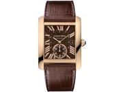 Cartier Tank MC Mechanical Brown Dial Brown Leather Strap Mens Watch W5330002