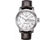 Tissot PRC 200 Automatic White Dial Black Leather Mens Watch T0554301601700