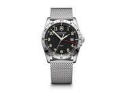 Victorinox Infantry GMT Black Dial Stainless Steel Bracelet Mens Watch 241649