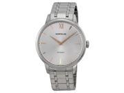 Montblanc Meisterstuck Heritage Automatic Silver Dial Steel Mens Watch 110696