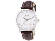 Mido Baroncelli Automatic White Dial Brown Leather Mens Watch M86004268