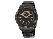 Seiko Superior Automatic Black Dial Black Ion plated Steel Mens Watch SSA187