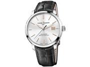 Ulysse Nardin Classico Silver Dial Black Leather Mens Watch 8153 111 2 90