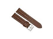 Breitling Brown Crocodile Leather 22mm 20mm Strap with Stainless Steel Buckle