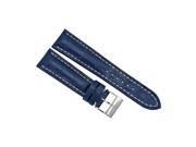 Breitling Blue Crocodile Leather 24 mm 20 mm Strap with Steel Tang Clasp