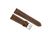 Breitling Brown Crocodile Leather 24 mm 20 mm Strap with Steel Tang Clasp