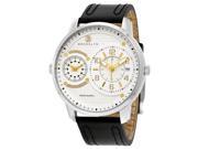 Brooklyn Willoughby Dual Time Swiss Quartz Silver Dial Mens Watch