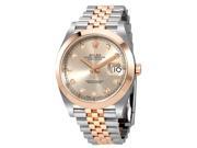 Rolex Datejust Sundust Diamond Steel and 18K Everose Gold Mens Watch 126301SNDJ