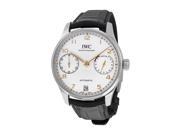 IWC Portugieser Automatic Silver Dial Mens Watch IW500704
