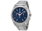 Omega Seamaster Aqua Terra Blue Dial Chronograph GMT Mens Watch 231.10.43.52.03.001