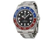 Rolex GMT Master II Black Lacquer Dial 18K White Gold Rolex Oyster Automatic Mens Watch 116719BKSO